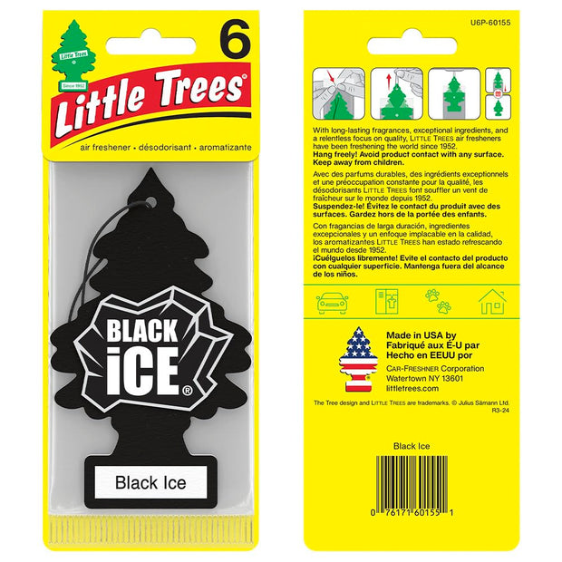 Air Fresheners Car Air Freshener. Hanging Tree Provides Long Lasting Scent for Auto or Home. Black Ice, 24 Air Fresheners