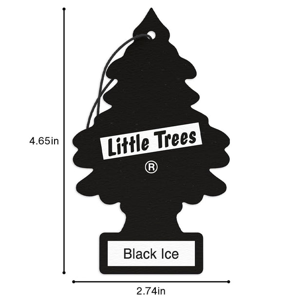 Air Fresheners Car Air Freshener. Hanging Tree Provides Long Lasting Scent for Auto or Home. Black Ice, 24 Air Fresheners