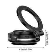 Car Magnetic Phone Mount Vacuum Double-Sided Magnetic Suction Cup Phone Holder Folding Phone Bracket 360 Rotation Phone Rack
