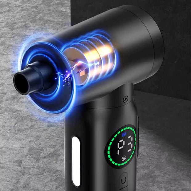 Powerful 7500mAh Wireless Portable Air Duster - 2-in-1 Vehicle Mounted Blower for Keyboard and Computer Cleaning