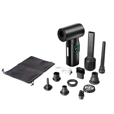 Powerful 7500mAh Wireless Portable Air Duster - 2-in-1 Vehicle Mounted Blower for Keyboard and Computer Cleaning
