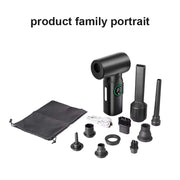 Powerful 7500mAh Wireless Portable Air Duster - 2-in-1 Vehicle Mounted Blower for Keyboard and Computer Cleaning