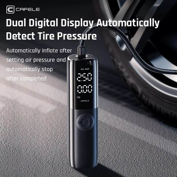 Portable 12V 150PSI Car Tire Air Pump - Electric Inflator for Cars, Motorcycles, and Bicycles with Extended Power Cord