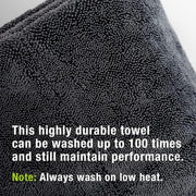 Lunara Drying Towel - Lunara Twisted-Loop Drying Towel, Streak Free Microfiber Cloth, Blackline Drying Towel, Microfiber Towels for Cars, Large Thickened Car Wash Towel (2PCS)