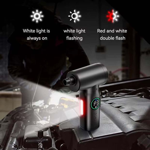 Powerful 7500mAh Wireless Portable Air Duster - 2-in-1 Vehicle Mounted Blower for Keyboard and Computer Cleaning
