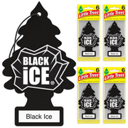 Air Fresheners Car Air Freshener. Hanging Tree Provides Long Lasting Scent for Auto or Home. Black Ice, 24 Air Fresheners