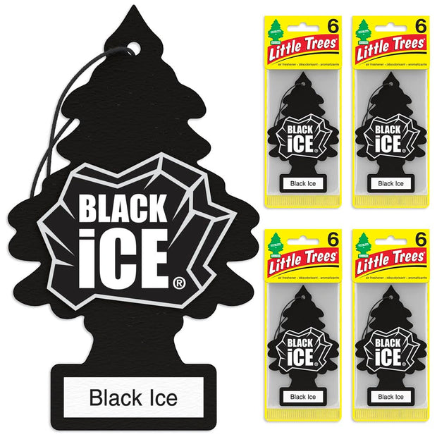 Air Fresheners Car Air Freshener. Hanging Tree Provides Long Lasting Scent for Auto or Home. Black Ice, 24 Air Fresheners