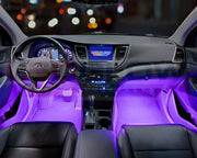4Pc Purple LED Interior Underdash Lighting Kit