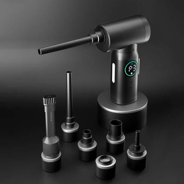 Powerful 7500mAh Wireless Portable Air Duster - 2-in-1 Vehicle Mounted Blower for Keyboard and Computer Cleaning