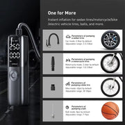 Portable 12V 150PSI Car Tire Air Pump - Electric Inflator for Cars, Motorcycles, and Bicycles with Extended Power Cord